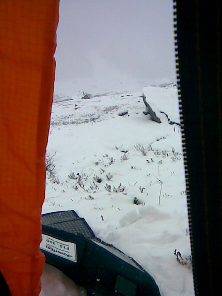 Snö på Strynefjell.