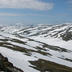 Nedre Veiskivatnet (793 möh) - fortfarande isbelagd. Sedd från norra sidan av Gieddoajvve.