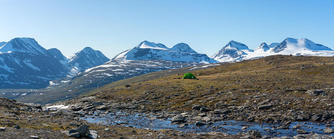 Lägret på hyllan som ligger på 1230 meters höjd.