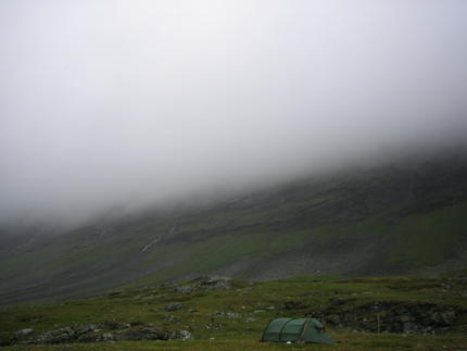 Njoatjosvagge i regn Njoatjosvagge i regn