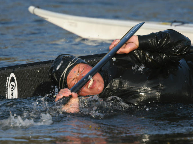 Freya Hoffmeister rollar på Stockenträffen, Orust, 2007