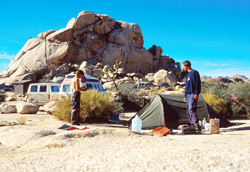 Hidden valley campground i Joshua tree.