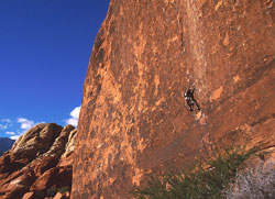 Fredrik Nilstorp på the Runningman i Red Rocks utanför Vegas