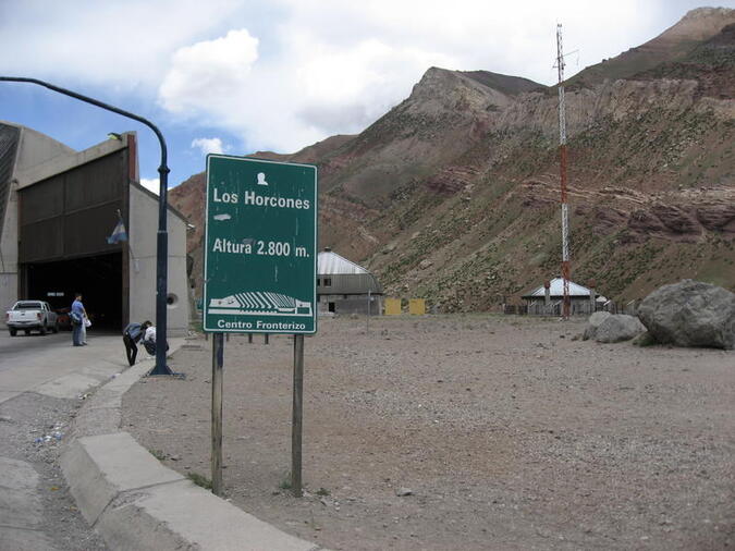 Vid gränsen mellan Chile och Agrentina