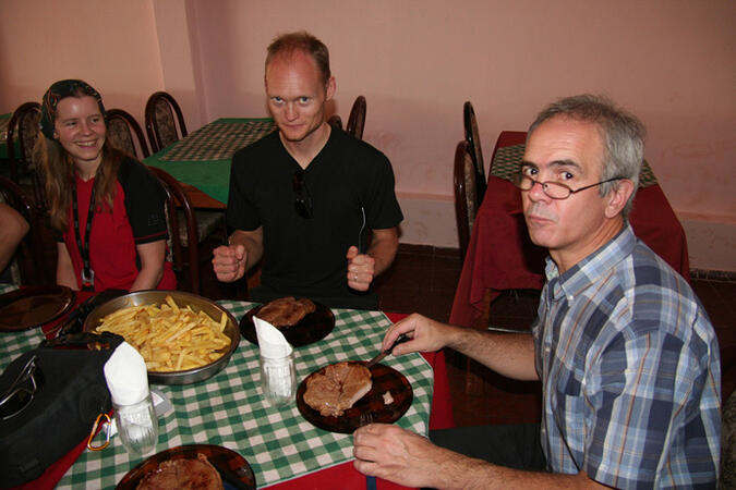 Lunch i Puente del Inca