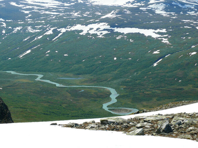 Foto från vandringen på Loamebuollda, 1260-nivån. 