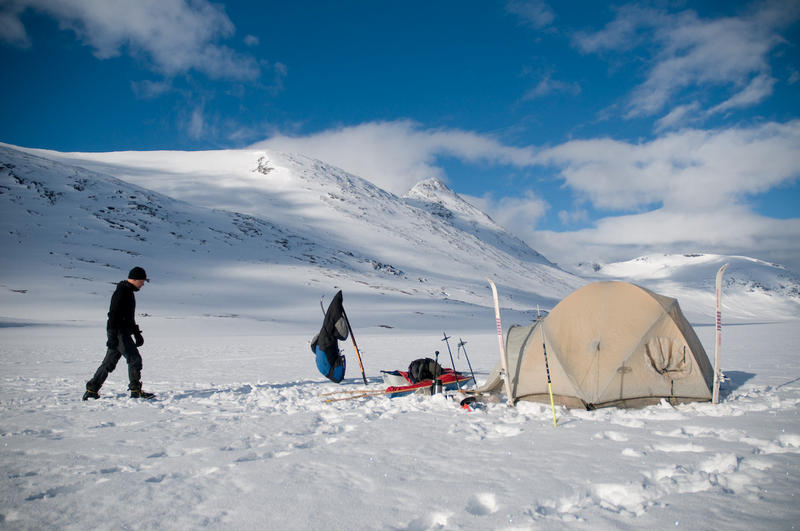 Tältplats vid Saelggajavri