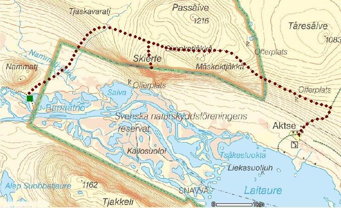 Dagsetapp 2 med tältplats vid båtplatsen.