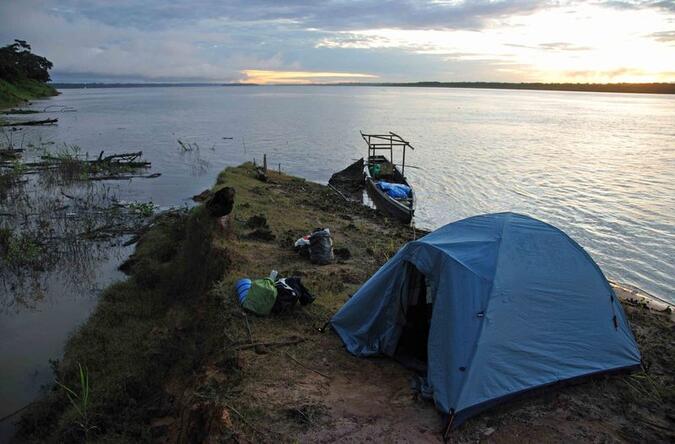 Idyllisk campingplats. 