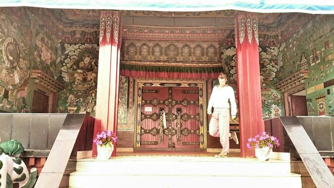 Anneli på Kopan Monastery, Nepal