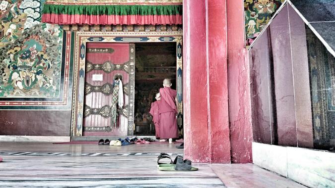 Monk boys at Kopan Monastery, Nepal