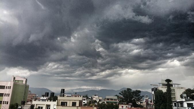 Badass monsun i Kathmandu i mitten av oktober