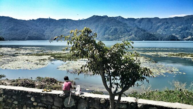 Fishing Boy Pokhara Nepal