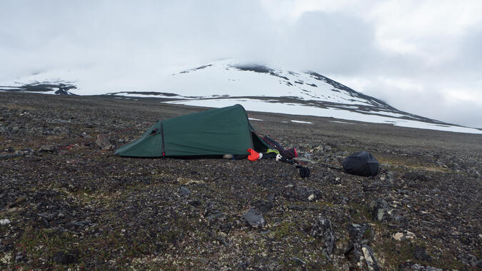 Tältplats på 1200m