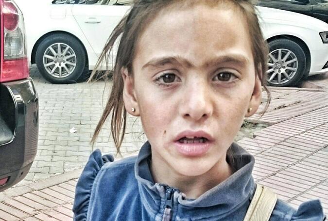 Flicka från Syrien. 