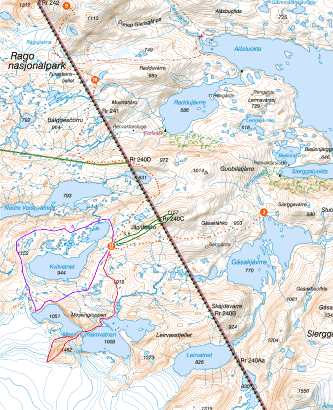 Karta dag 3, 4, 5 och 6.