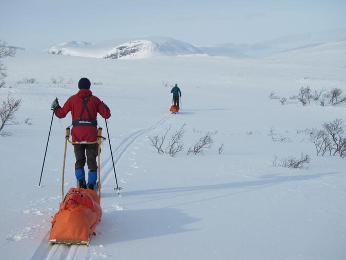 På väg in i Leavásvággi. Foto: Sten Gunnarsson.