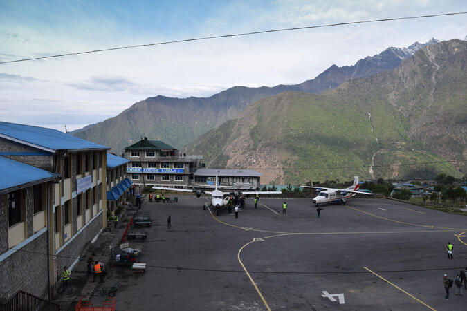 Lukla flygplats. 