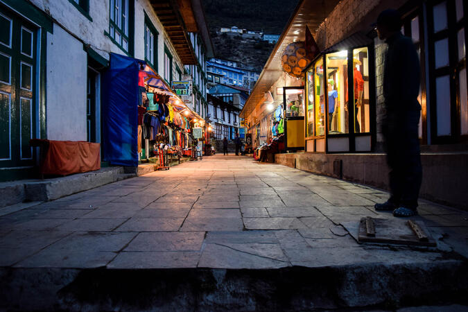 Namche by night. 