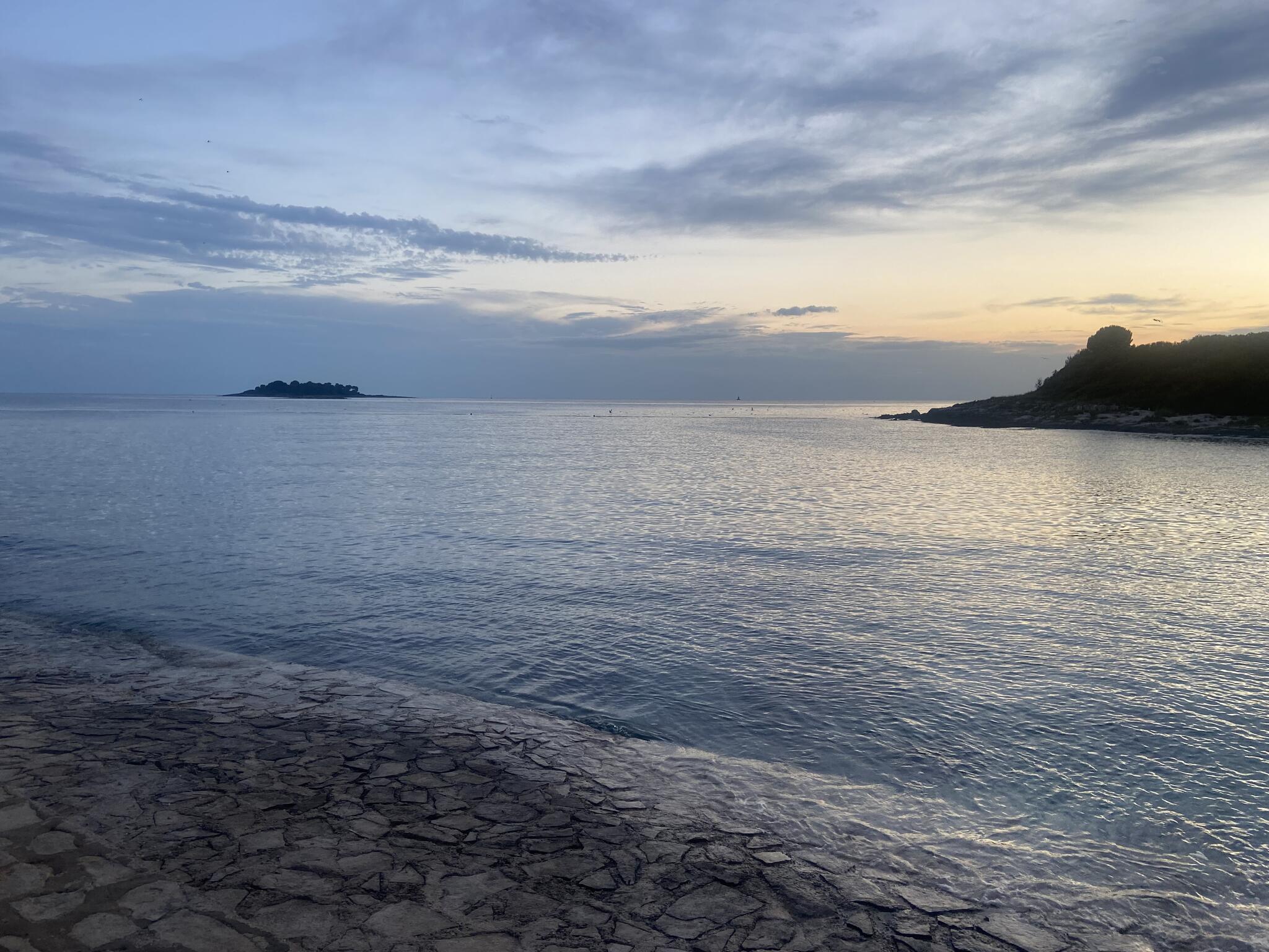 Dagens sista dopp blev i Medelhavet i Vrsar.