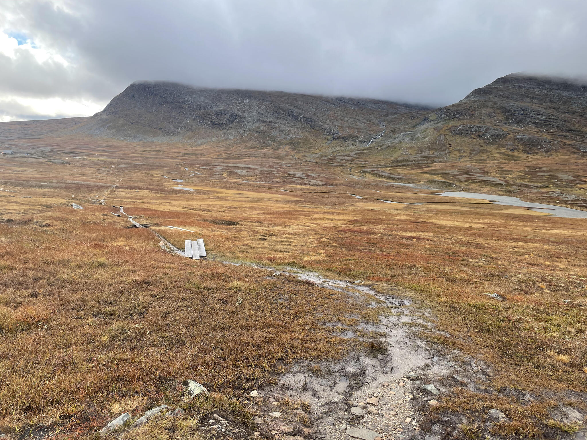 Blick bakåt mot molnigt Helags Blick bakåt mot molnigt Helags