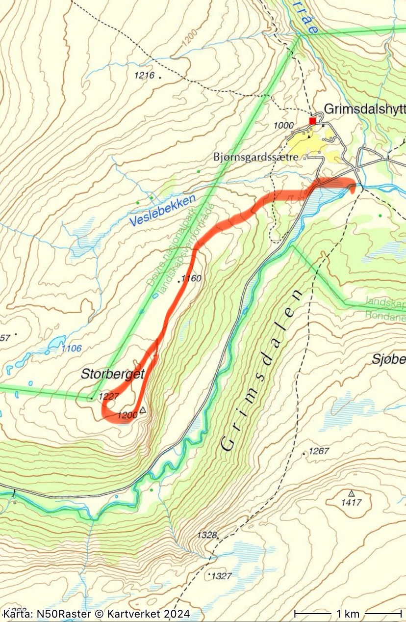 9 km och 346 höjdmeter