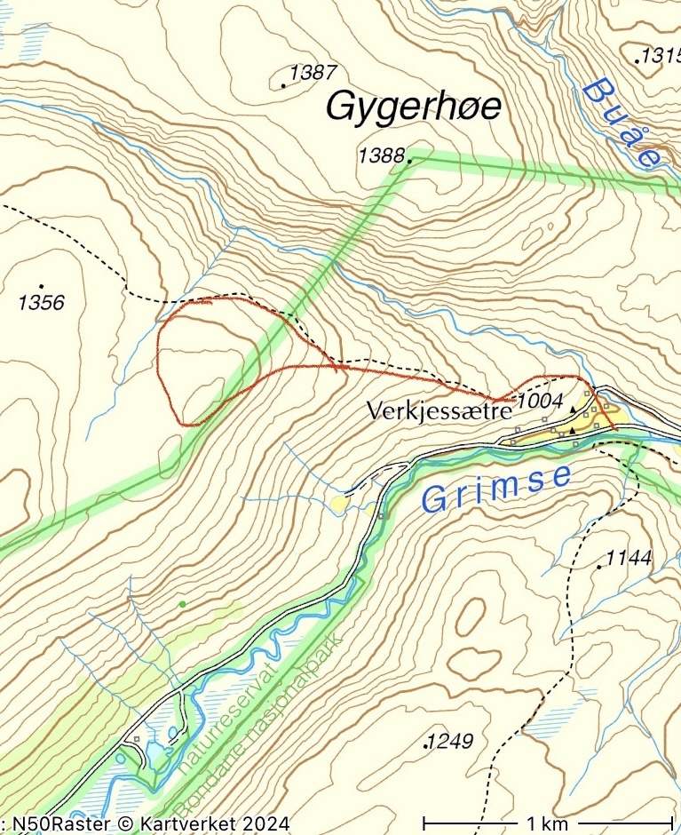 7 km och 400 höjdmeter