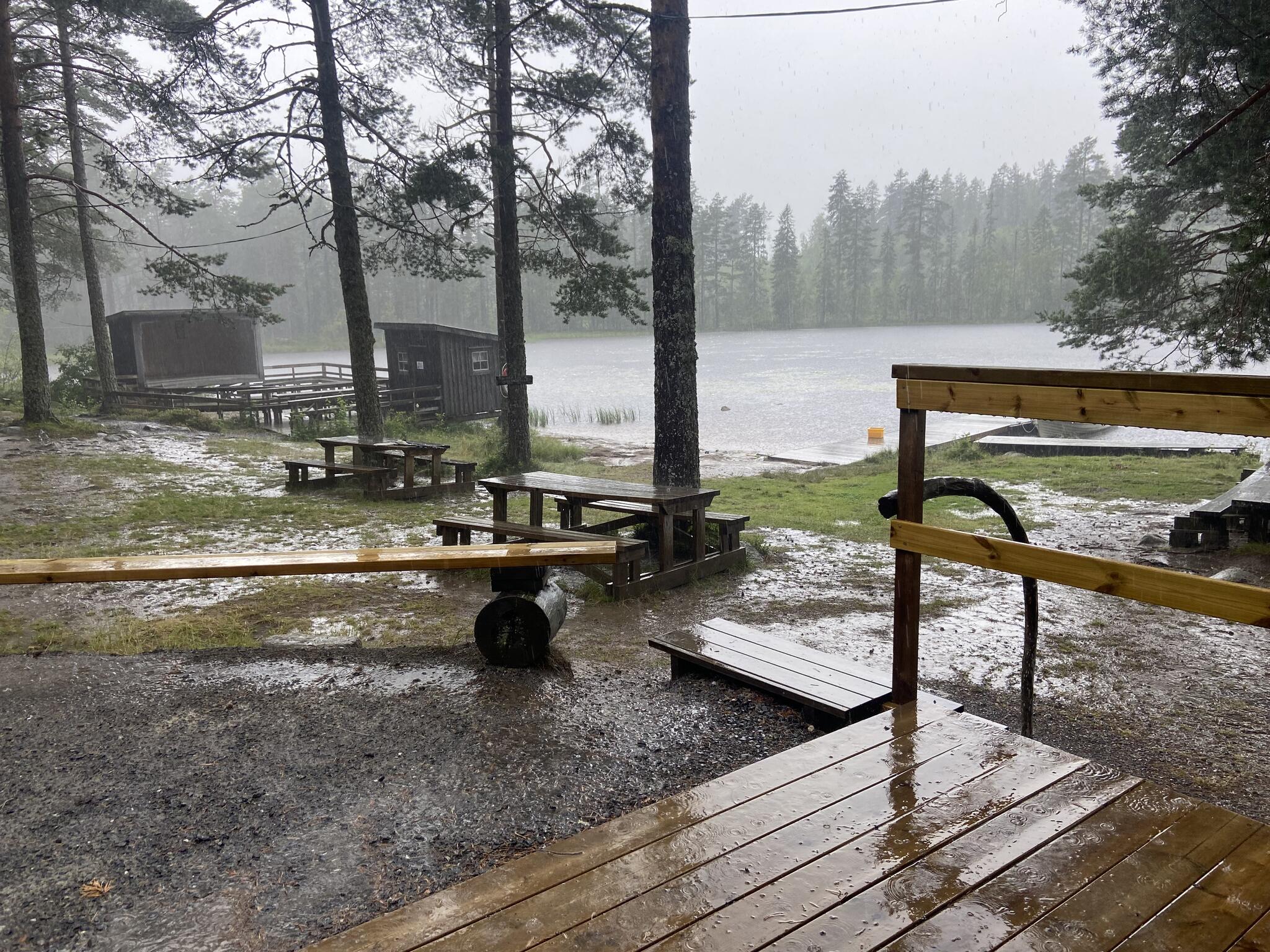 Ösregn vid Mälasjön.