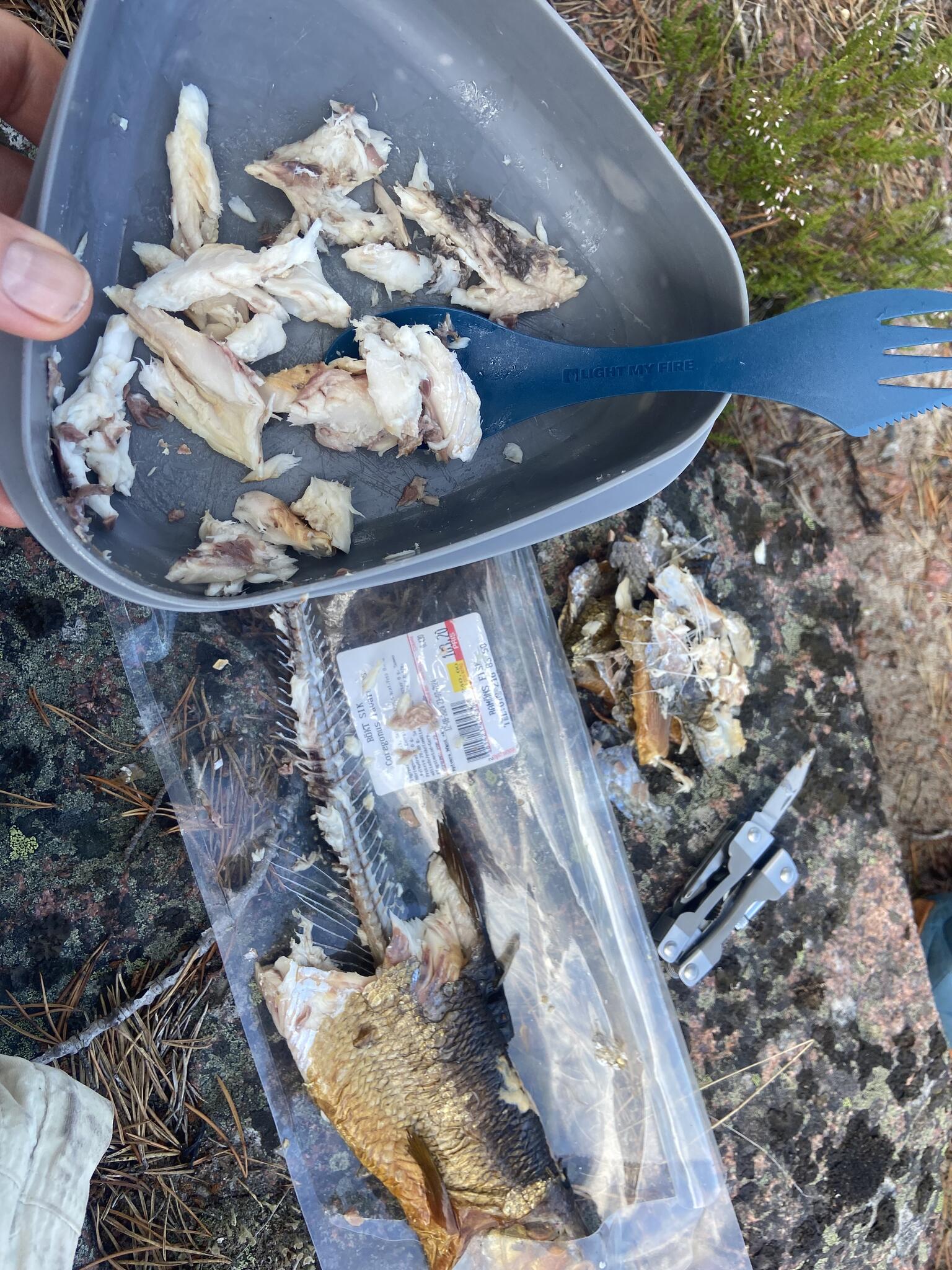 Jag köpte en rökt sik gör lunch. Otroligt gott!