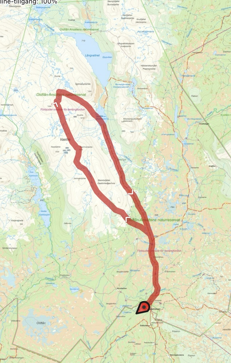 36 km, 739 höjdmeter