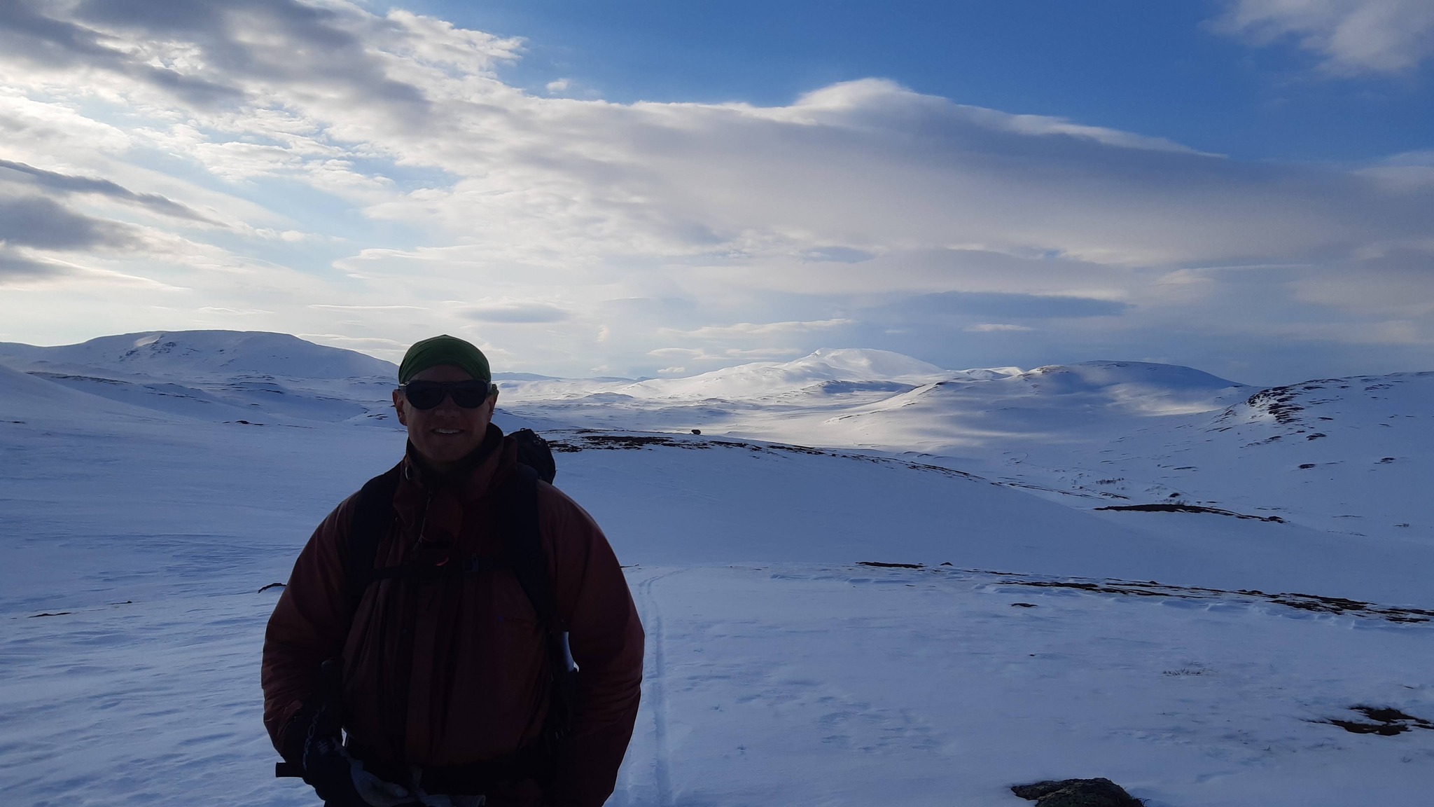 Vi skidade upp på ett fjäll med fin utsikt. Foto: Magnus Ahnesjö