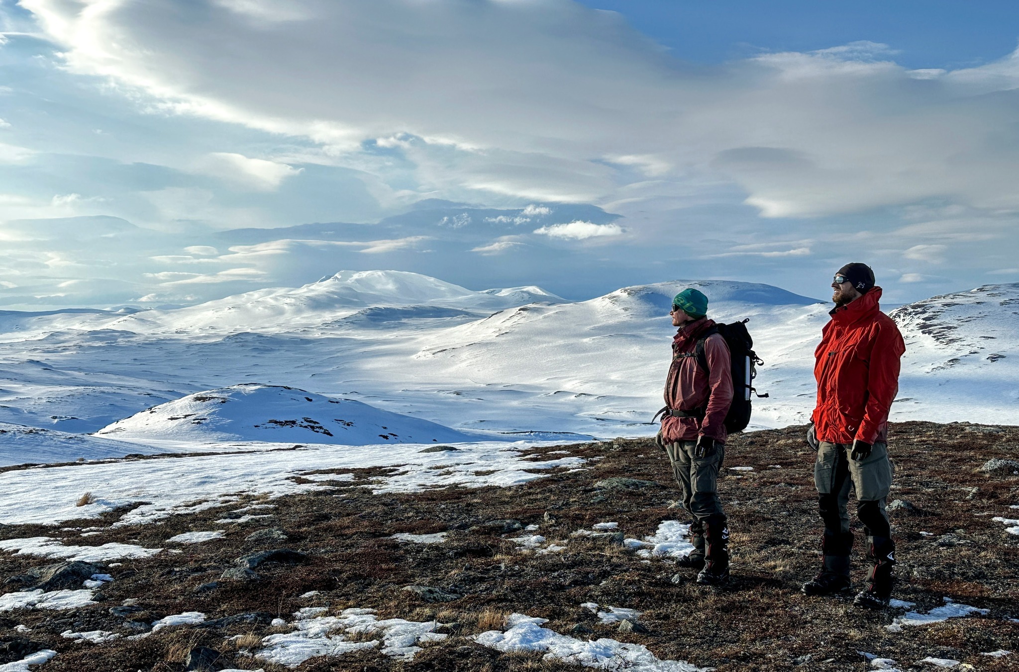 Det var inte mycket snö på toppen. Foto: Kristofer Björkman
