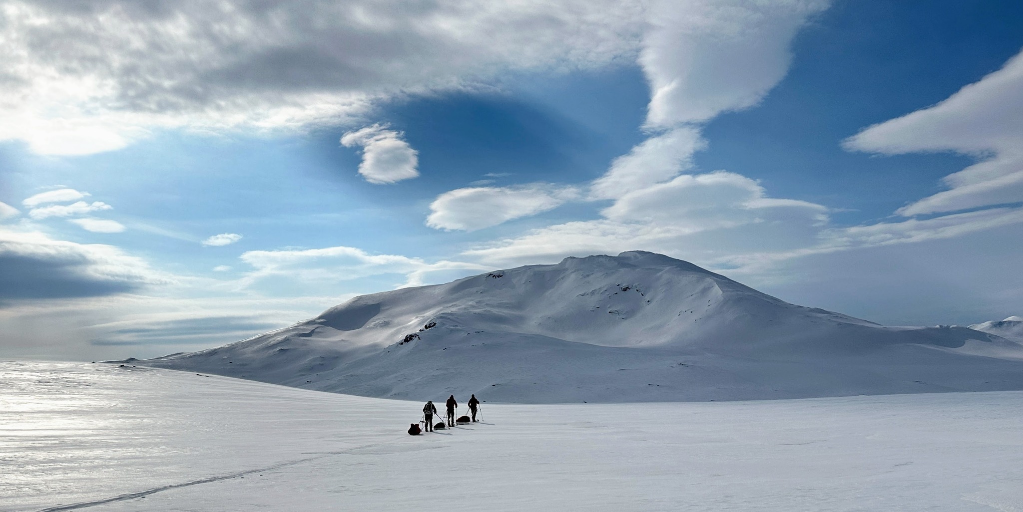 Snart framme vid Sipmehke. Foto: Kristofer Björkman