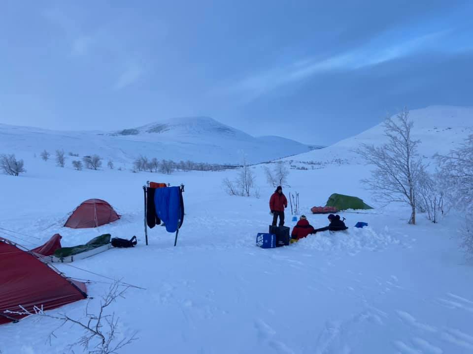 Fin tältplats ovanför Guijaurestugan.