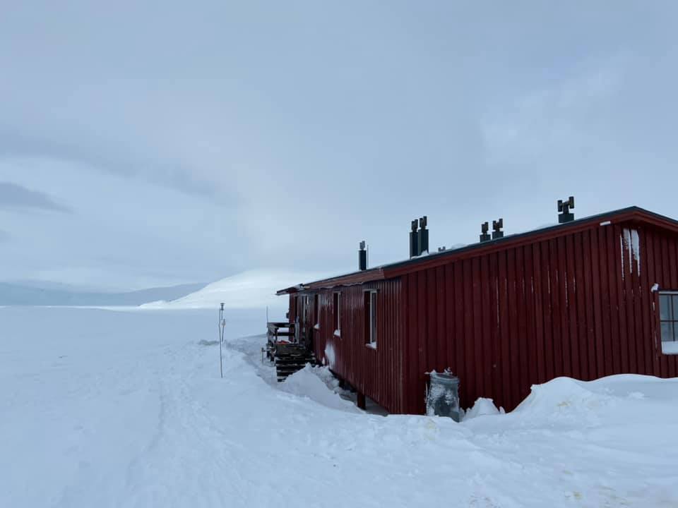 Pieskehaure-stugan. Här sov vi två nätter.