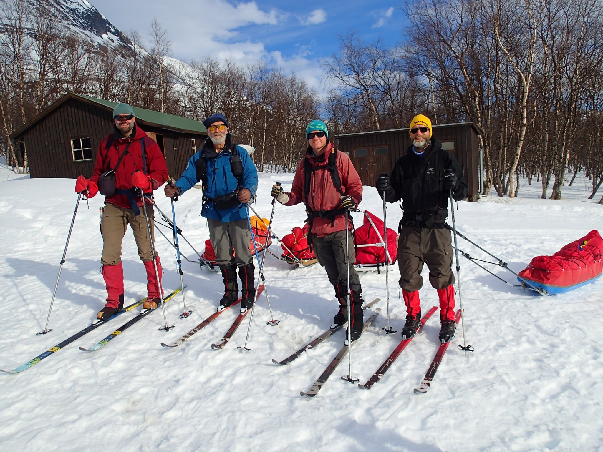 Vi skidar iväg från Kvikkjokks turiststation.