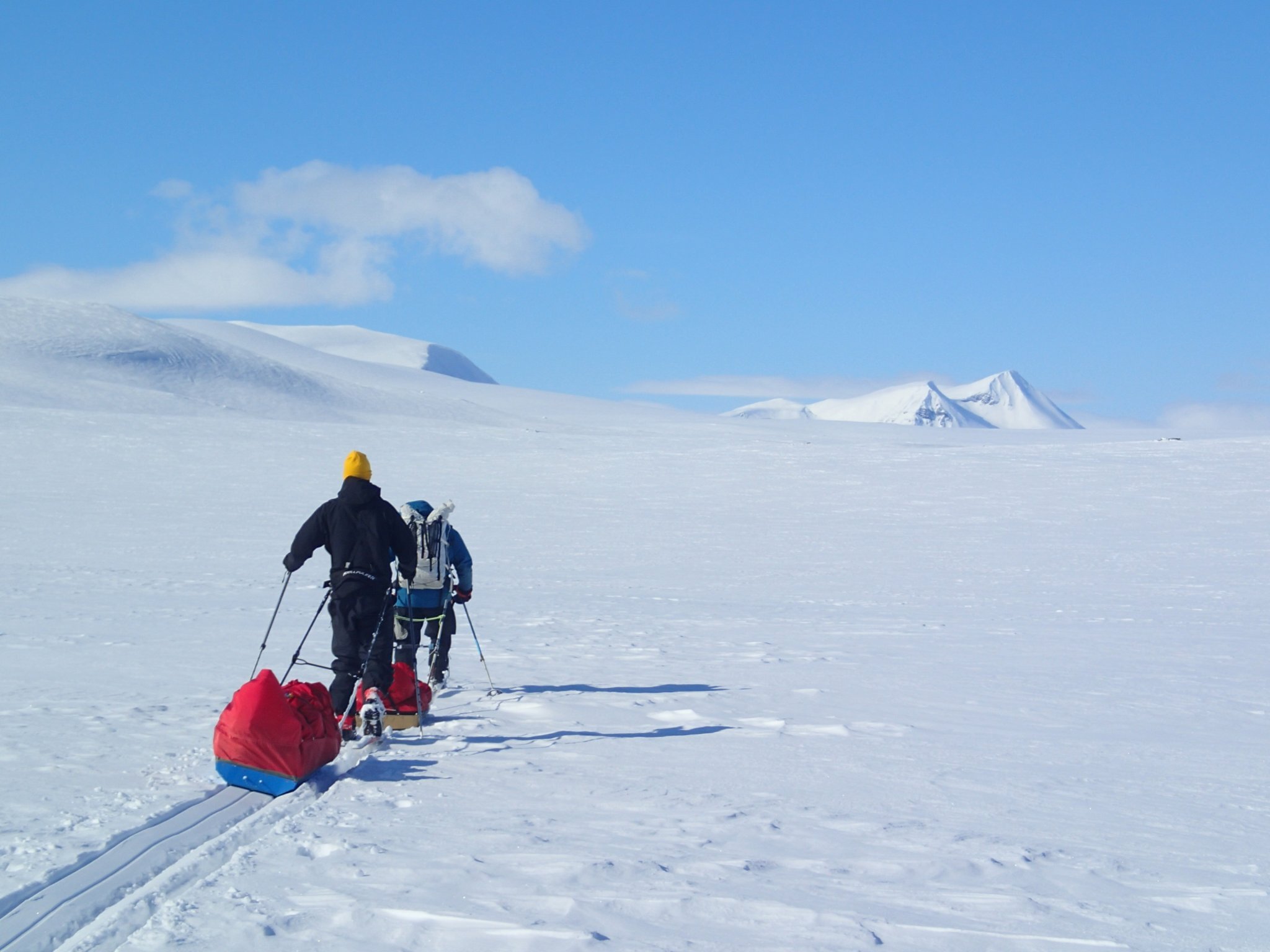 Vi började skymta vårt delmål fjället Staika.