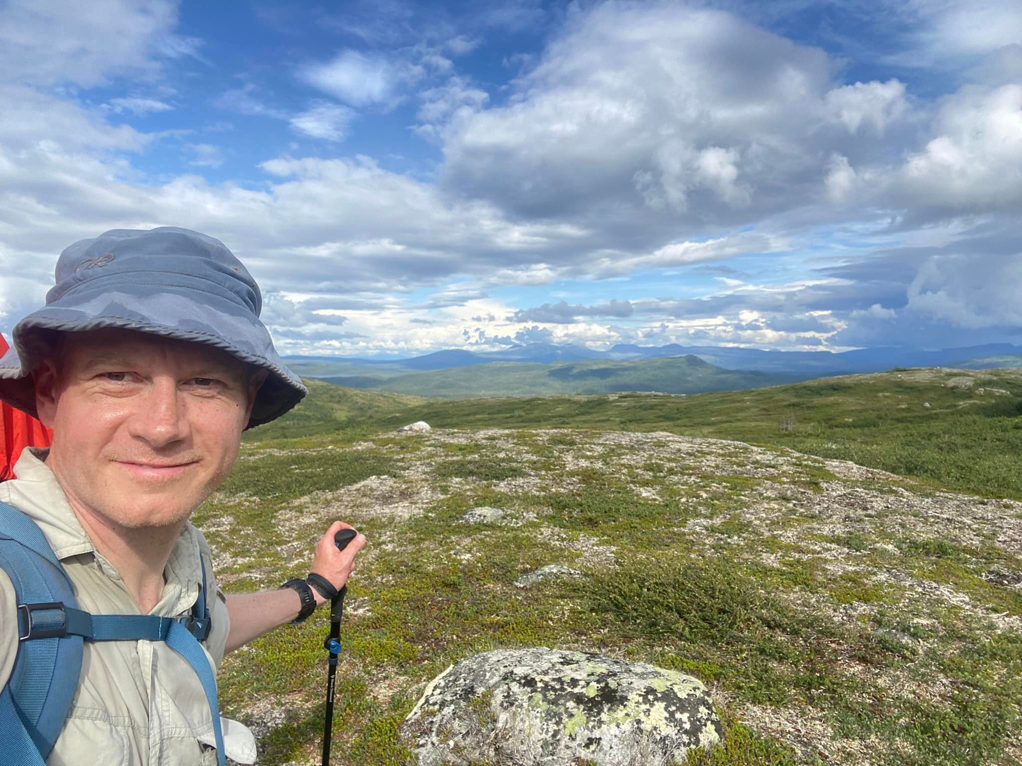 Utsikt norrut från passet Nordskardet i Norge.