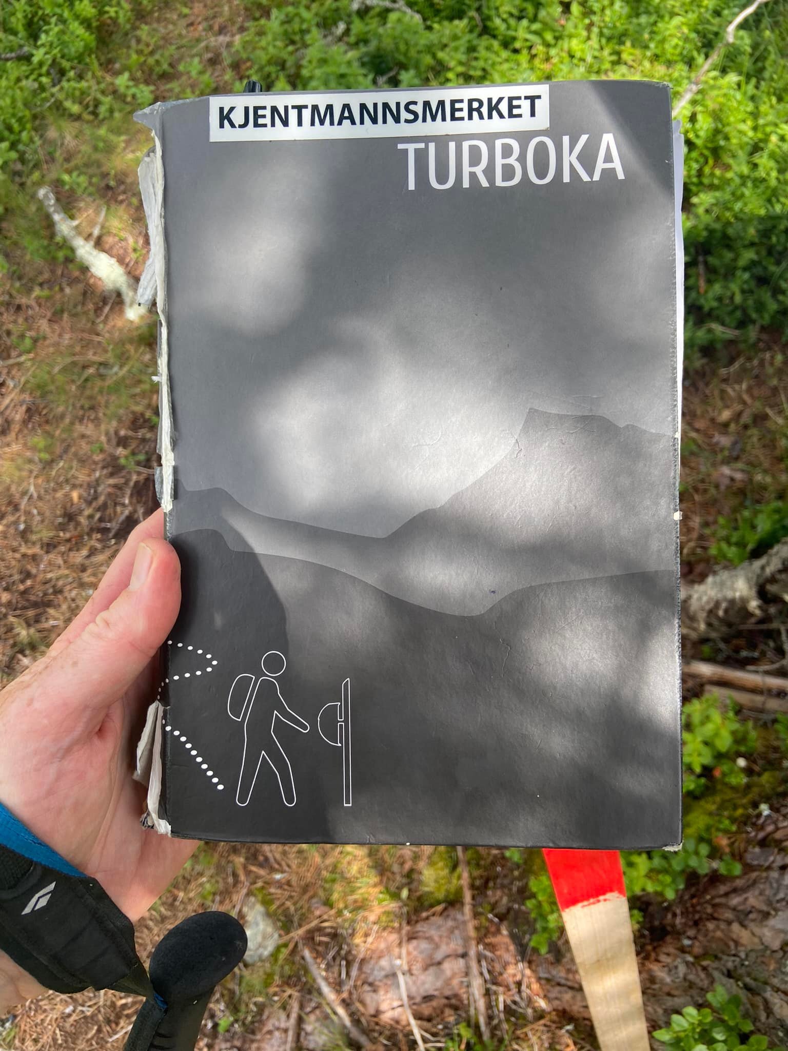 Turböcker verkar finnas på alla toppar och tydliga besöksmål i norska fjällvärlden. Man skriver sitt namn i dem för att visa att man varit där.