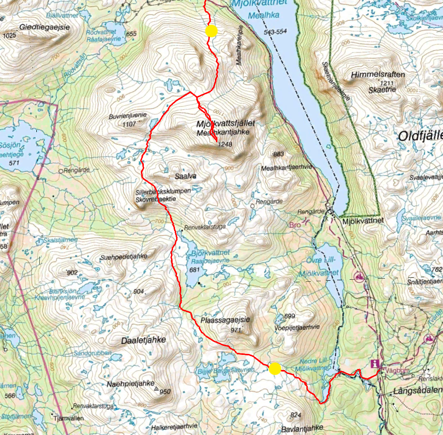 23 km och 961 höjdmeter