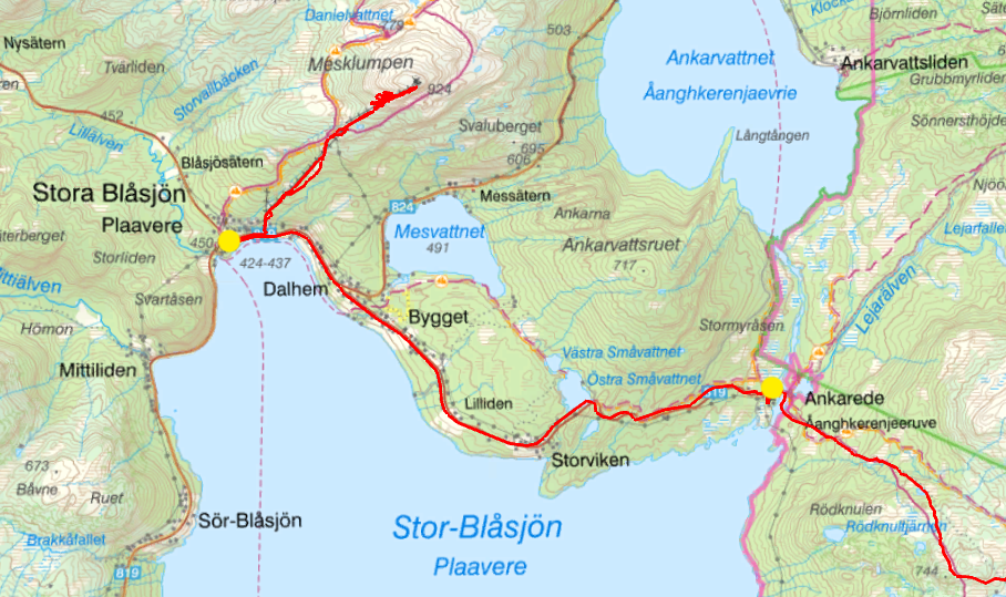 24 km, 895 höjdmeter