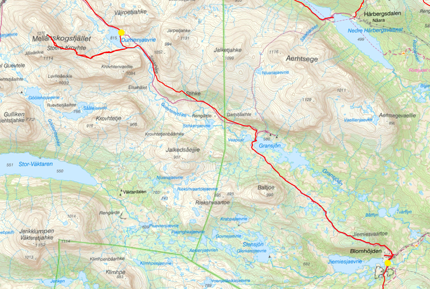 34 km, 1009 höjdmeter