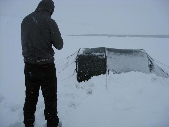 Morgon igen, mer snö men bättre sikt