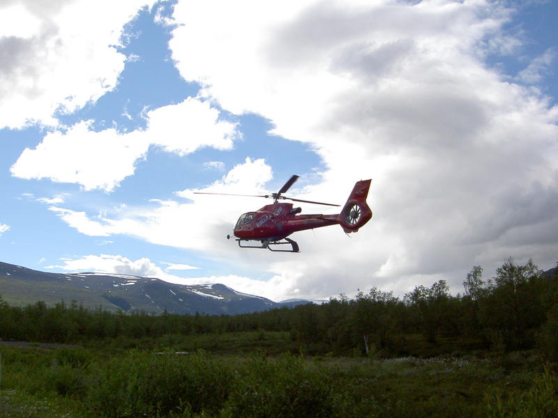 Helikopter till Nikkaluokta