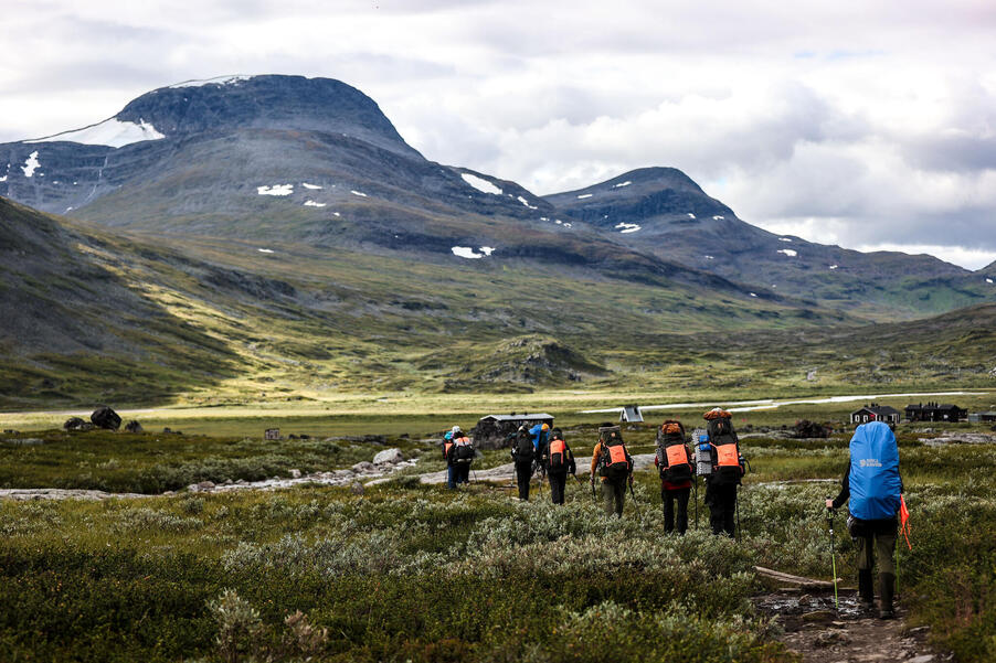 Vandrare på Kungsleden.