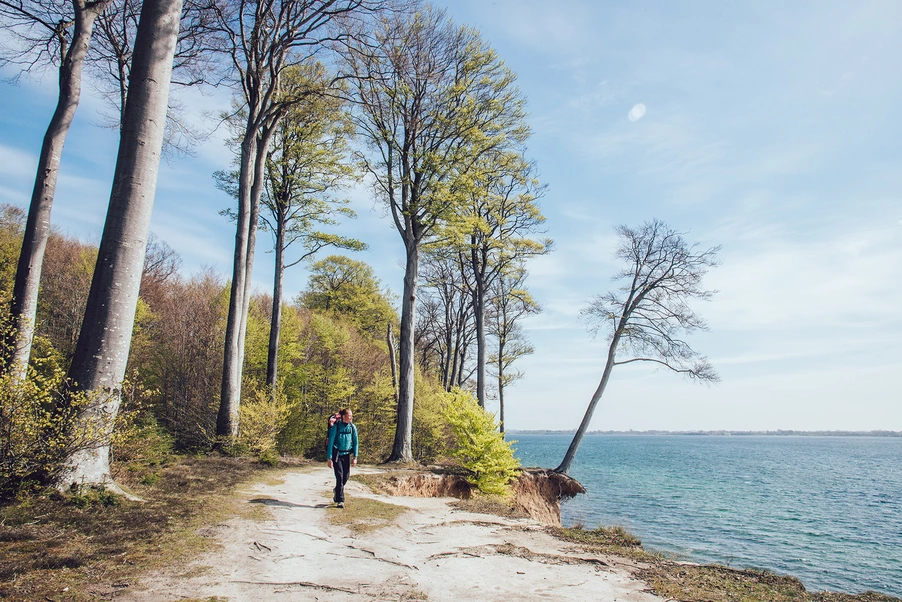 En kvinna som vandrar.