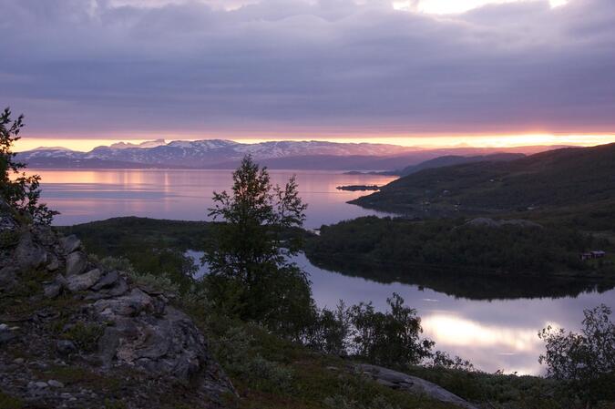 Midnattssol över Stalloluokta