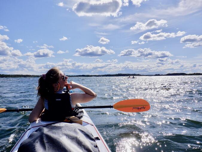 Paddling hemåt