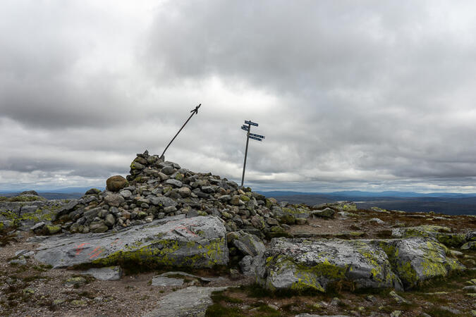 Storvätteshågna. I bakgrunden syns Ånnfjällets taggiga profil - jag bodde vid foten av fjället.