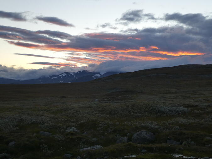 Pårekmassivet i Solnedgång